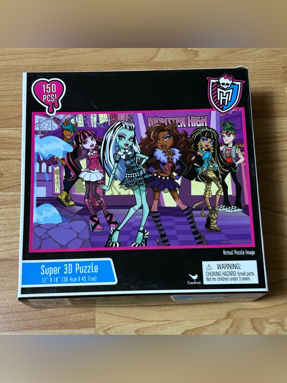 Unopened Cardinal Monster High Super 3D Puzzle with 150 pieces